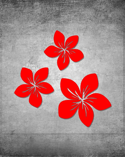 3pcs Various Colors Pretty Flower Graphics Car Stickers for Rear Window Cover Scratches on Auto Bumper Body Helmet Blossom Decal