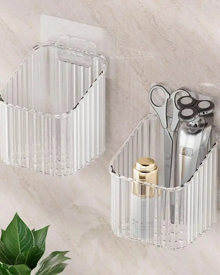 Household Storage Racks Wall-mounted No Punching No Trace Paste Multifunctional Kitchen Storage Racks Home Bathroom Accessories