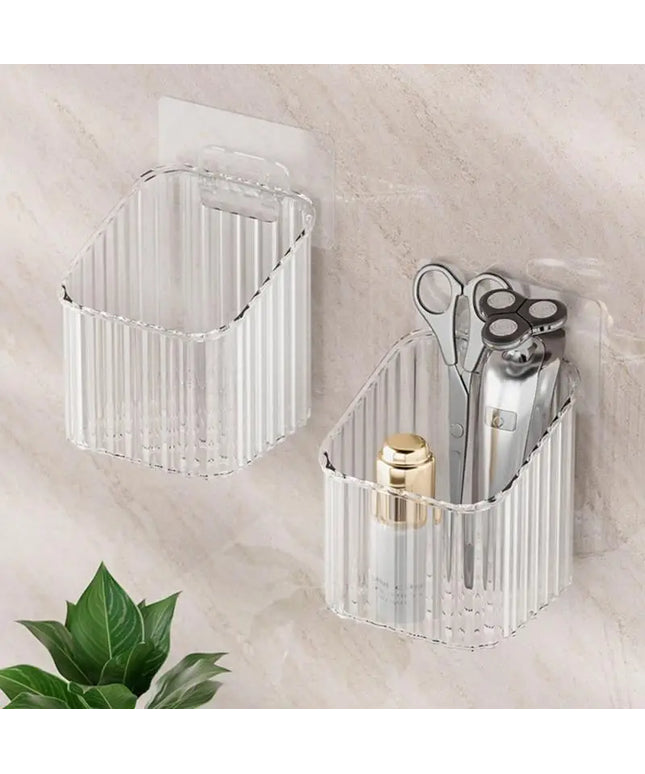 Household Storage Racks Wall-mounted No Punching No Trace Paste Multifunctional Kitchen Storage Racks Home Bathroom Accessories