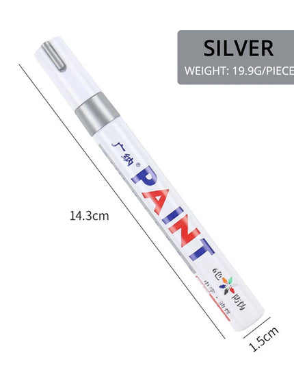 1pcs White Waterproof Cars Wheel Tire Oily Mark Pen Auto Rubber Tyre Paint Pen Cd Metal Permanent Paint Marker Graffiti Touch Up