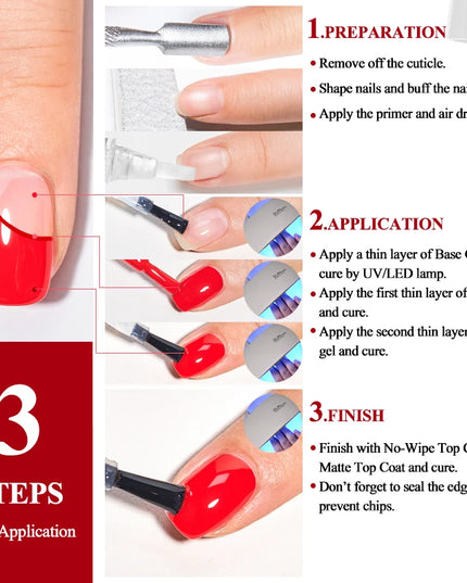 MEET ACROSS 7ml Base Top Coat Gel Polish Soak Off Semi Permanent UV Gel Nail Art Varnish Base Gel Top Coat Gel Varnish Manicure