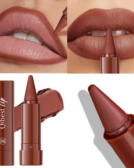 Twist Up Lip Liner Lipstick Pen Multipurpose Powder Blusher Velvet Matte Waterproof Lip Contour Non Stick Cup Lip Rouge Makeup