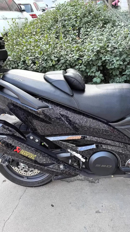 Black Forged Carbon Fiber Vinyl Wrap For Vehicle Motorcycle Cosmic Ghost Vinyl Wrapping Honeycomb Carbon Film Car Stickers