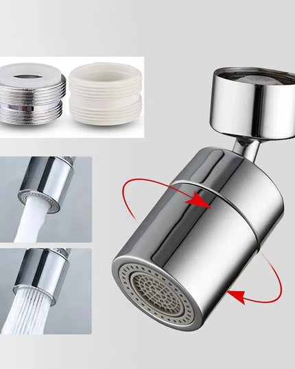 720° Rotatable Universal Kitchen Faucet Anti-Splash Aerator Bathroom Tap Head Wash Basin Tap Extender 2 Water Flow Mode Adapter