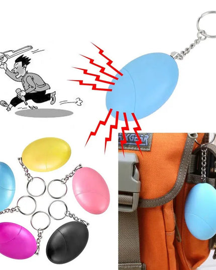 Cheap Self Defense Alarm 120dB Egg Shape Girl Women Security Protect Alert Personal Safety Scream Loud Keychain Emergency Alarm