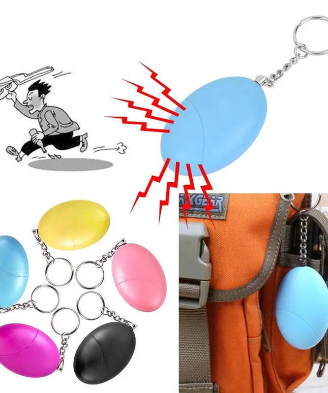 Cheap Self Defense Alarm 120dB Egg Shape Girl Women Security Protect Alert Personal Safety Scream Loud Keychain Emergency Alarm