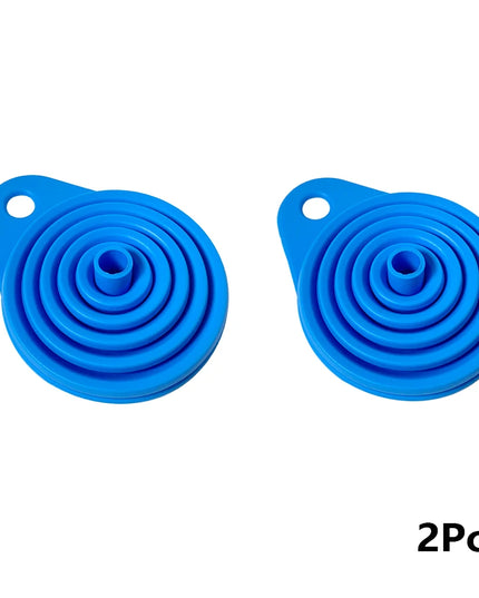 2Pcs Foldable Car Engine Funnel Silicone Liquid Funnel Washer Engine Oil Petrol Change Tools for Motorcycle Car Acesssories