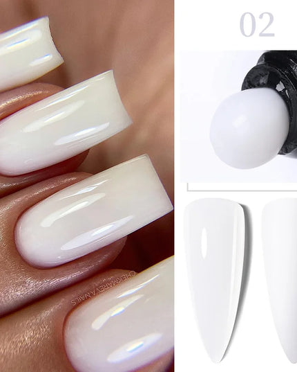 LILYCUTE 15ML Quick Extension Gel Nail Polish Nude Milk White Color Finger Prolong Acrylic Crystal Construction Hard Gel Varnish