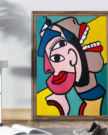 Artist Pablo Picasso Classic Art Canvas Paintings Prints Poster Cubist Style Abstract Character Wall Art Painting for Home Decor