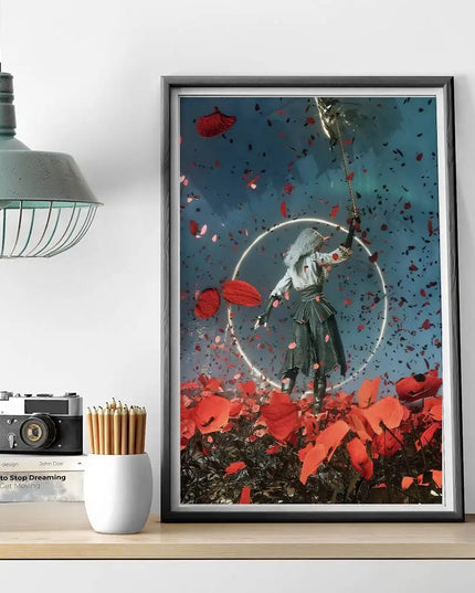 1pc Game Clair O-Obscur E-Expedition 33 Poster Self-adhesive Art Waterproof Paper Sticker Coffee House Bar Room Wall Decor