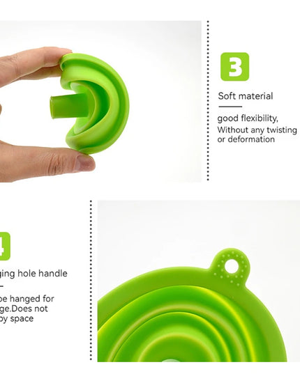 Engine Funnel Car Universal Silicone Liquid Funnel Washer Fluid Change Foldable Portable Auto Engine Oil Petrol Change Funnel