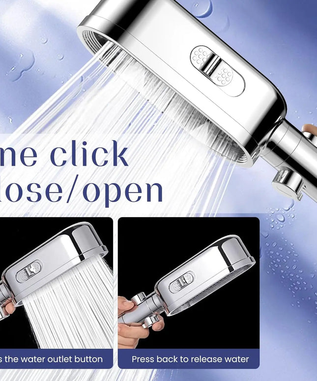 3 Modes Powerful Shower Head Anti-clogging and Easy To Clean Anti Anti-limescale Shower Head Handheld Flexible Bath  Shower Head