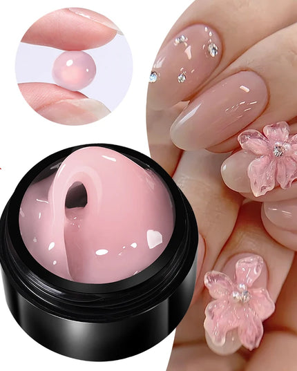 BORN PRETTY 15ml Clear Non Stick Hand Extension Gel 3D Shaping Sculpting Carving Nail Art Solid Hard Gel for Fake Nail
