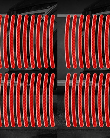 Car Wheel Hub Reflective Stripes Sticker Driving Safety Tire Decor Warning Sticker Warning Reflective Tape Car Accessories