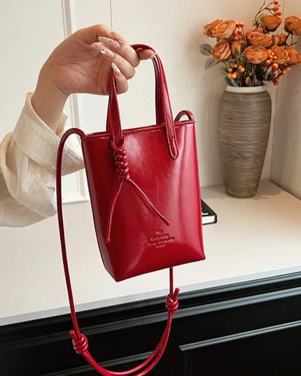 PU Leather Mini Crossbody Bag for Women 2025 New Korean Fashion Luxury Shoulder Bags Female Simple Retro Handbags and Purses