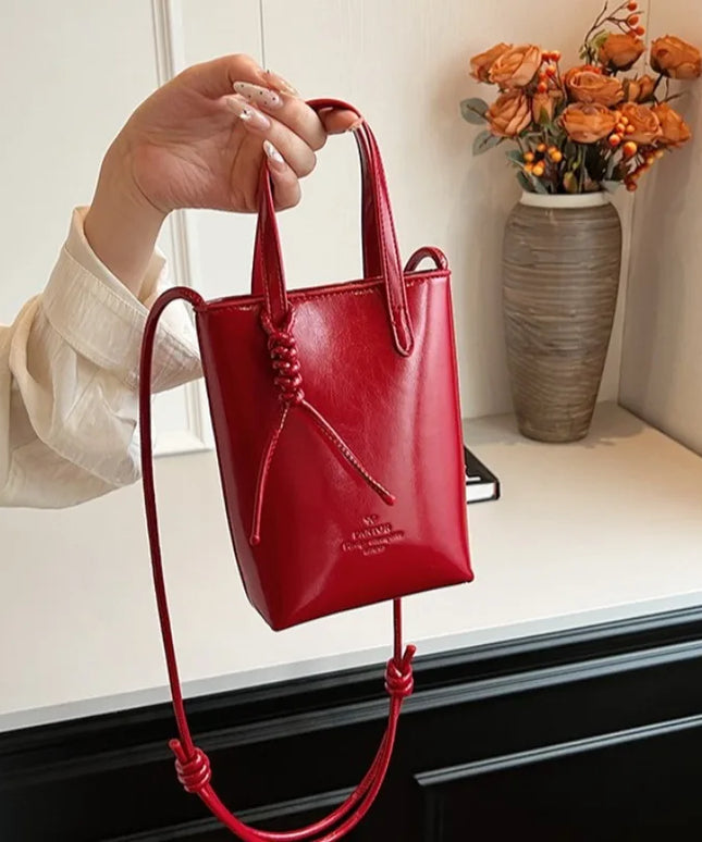 PU Leather Mini Crossbody Bag for Women 2025 New Korean Fashion Luxury Shoulder Bags Female Simple Retro Handbags and Purses