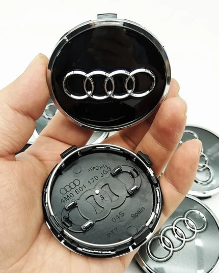 4pcs 60mm 61mm 68mm 69mm 77mm Car Wheel Center Hub Caps For Audi A3 A4 A5 A6 A7 Q3 Q4 Q5 Q7 S3 S4 S5 S6 S7 RS3 RS5 Accessories