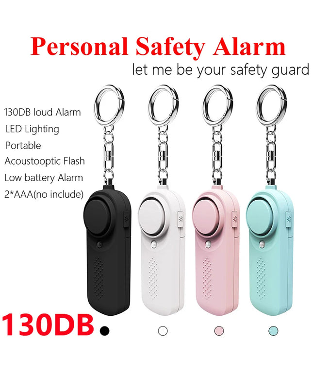 130db Protect Alert Personal Defense Siren Anti-attack Security for Children Girl Older Women Carrying Loud Panic Alarm