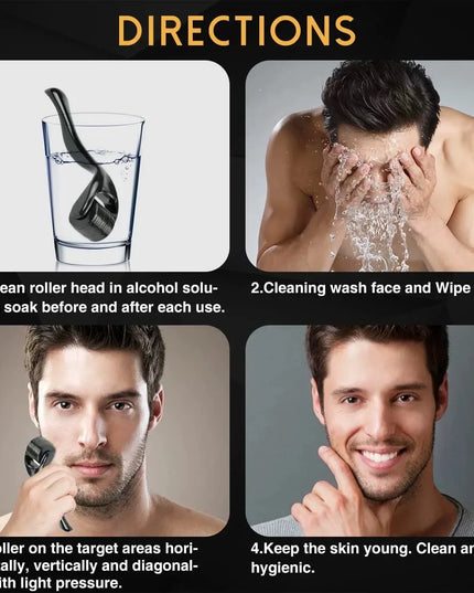 2Pcs Set Multi-function Lymphatic Contour Face Brush & DRS 540 Derma Roller Skin Nursing Roller Wrinkle Exfoliating Repair Tools