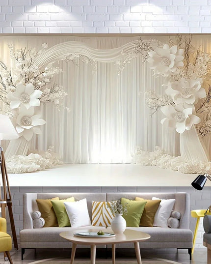 Elegant Tapestry with Stone Wall Design Perfect Wedding Party-Wall Hanging Dorm Bedroom Living Room