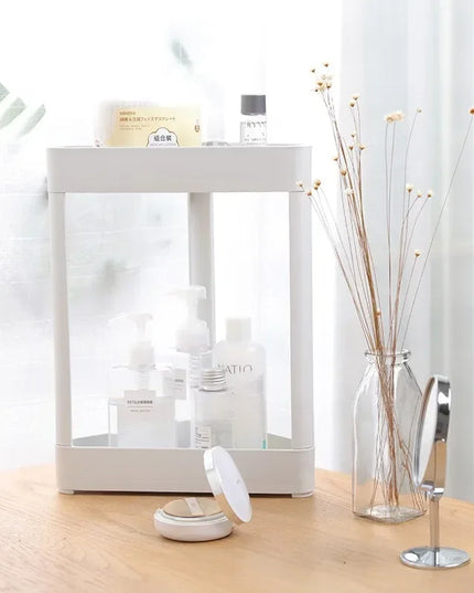 Bathroom Storage Organization Fine Double Layer Storage rack Thickened material Small Corner Shelf White minimalist style Shelf