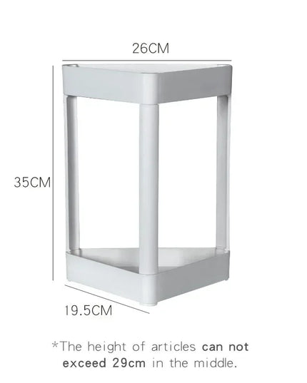 Bathroom Storage Organization Fine Double Layer Storage rack Thickened material Small Corner Shelf White minimalist style Shelf