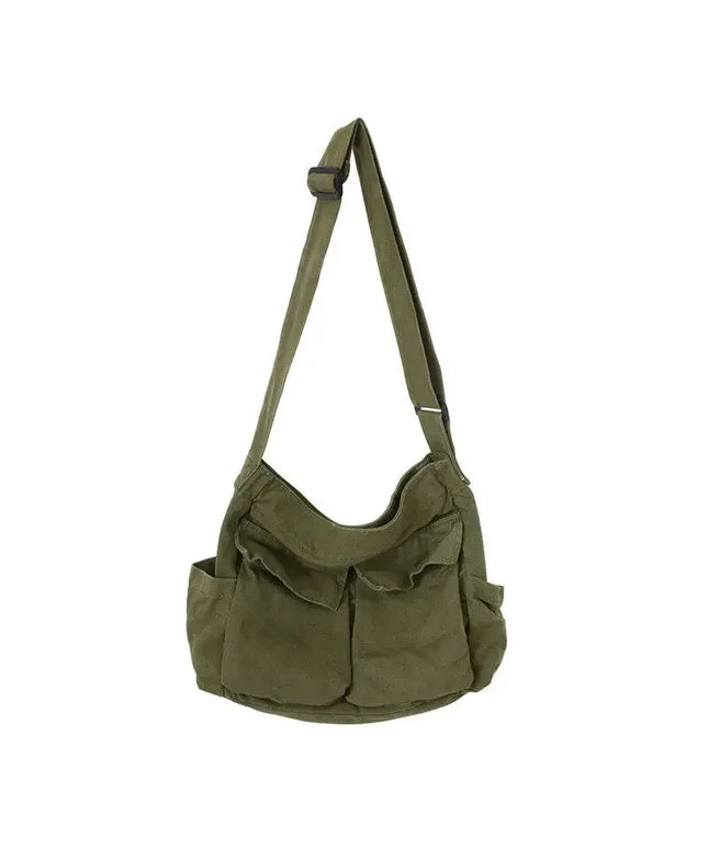 Women's School Messenger Bags For Women Shoulder Ladies Designer Handbag Solid Large Capacity Casual Canvas Shoulder Female Bags