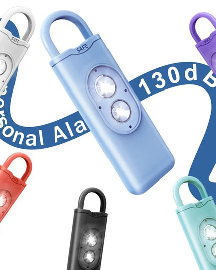 Self Defense Alarm 130DB LEDLight Anti-wolf Alert for Girl Child Women Carrying Scream Loud Panic Alarm Emergency Alarm Keychain
