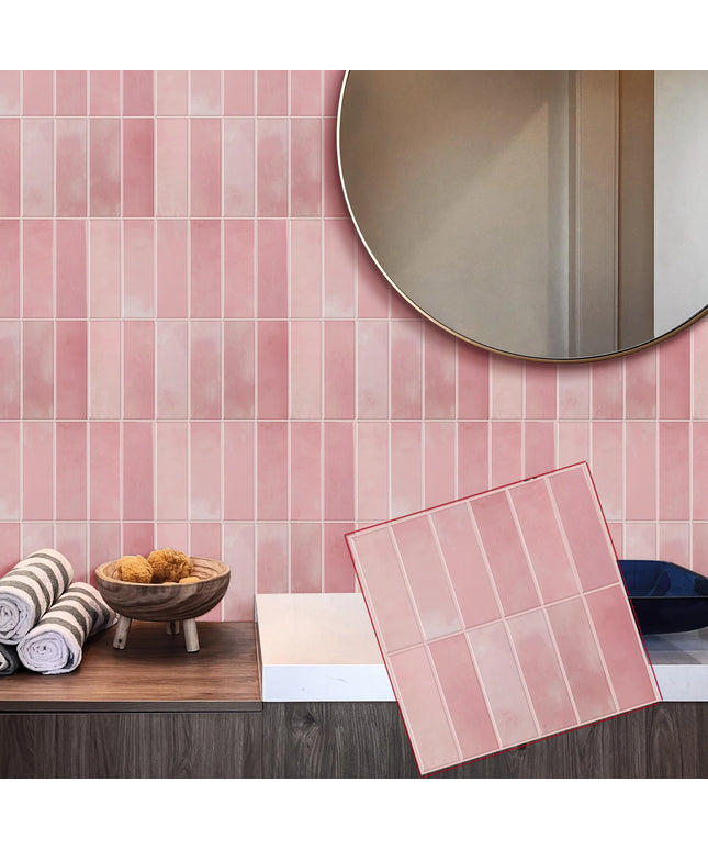 Peel and Stick Wall Tile Stickers Strong Adhesive Wallpaper DIY for Kitchen &Bathroom Backsplash Bathroom RVs Decoration