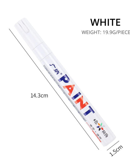 1pcs White Waterproof Cars Wheel Tire Oily Mark Pen Auto Rubber Tyre Paint Pen Cd Metal Permanent Paint Marker Graffiti Touch Up