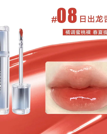 Judydoll Ice Iron Lip Glaze Lipsticks Non-Stick Cups Mirror Shine Watery Lip Lotion Metal Brush Head Makeup Cosmetics