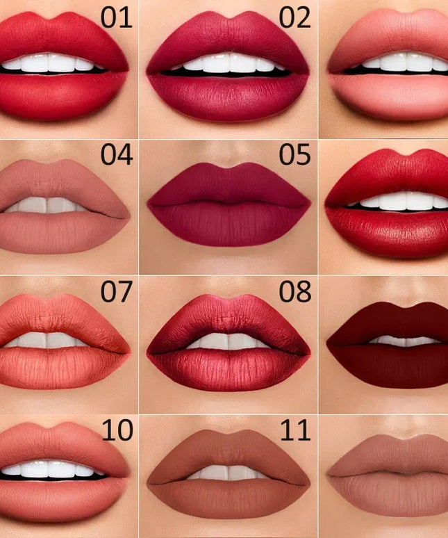 DNM Double-ended Matte Lipstick Pencil Non-stick Cup Long Lasting Lipstick Lip Liner Waterproof 2 In 1 Lip Stain Pencil Makeup