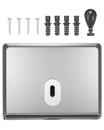 ABS Material Rectangular Wall-mounted Bathroom Tissue Dispenser Tissue Box Holder Home Car Organizer for Multifold Paper Towels