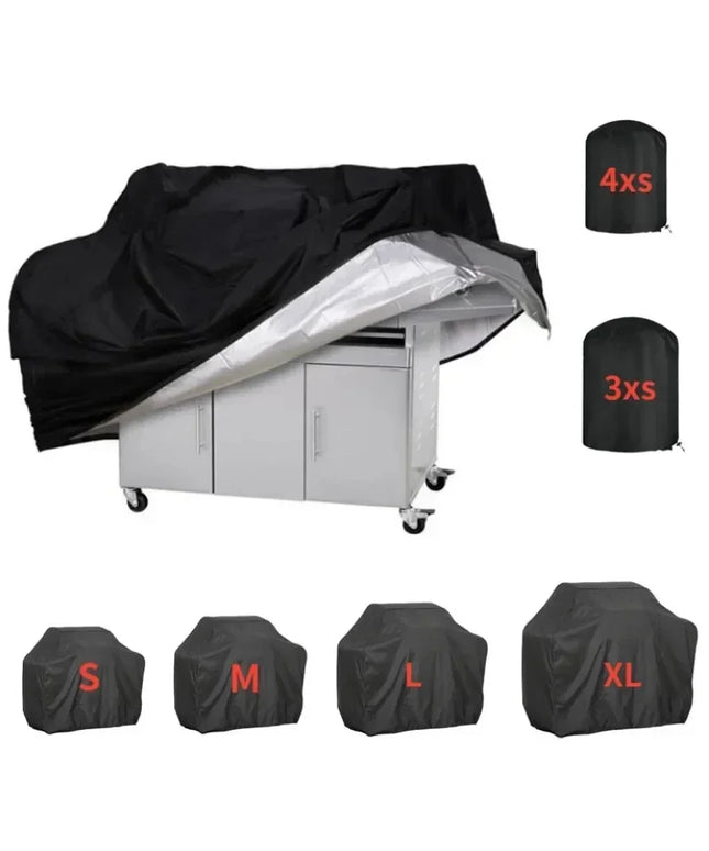 BBQ Cover Anti-Dust Waterproof Heavy Duty Grill Cover Rain Protective Round Rectangle Outdoor Barbecue Cover Accessories