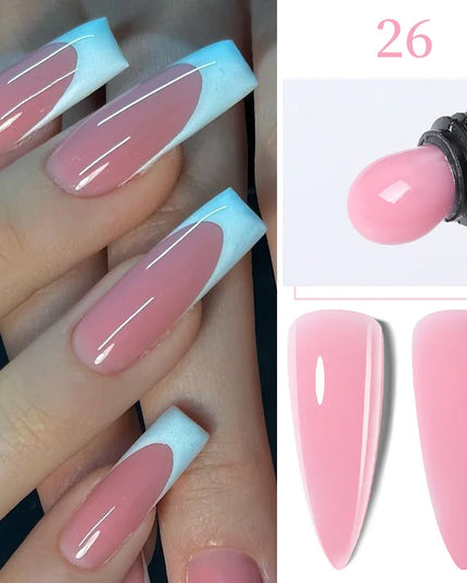 LILYCUTE 15ML Quick Extension Gel Nail Polish Nude Milk White Color Finger Prolong Acrylic Crystal Construction Hard Gel Varnish