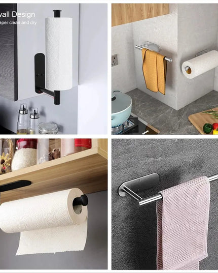 Kitchen paper towel holder / napkin holder, adhesive hook, toilet paper holder, cabinet and bathroom accessories