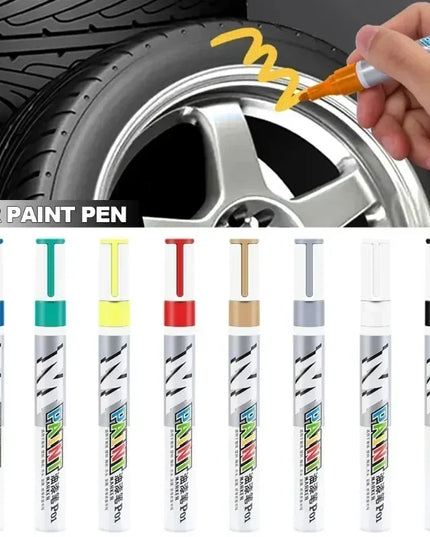 Car paint scratches repair brush pen waterproof water paint marker pen car tire tread care automotive  black white red silver