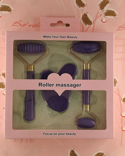 3pcs Set Resin Roller Massager for Face Body Gua Sha Face Care Beauty Health Massage Tool Roller Not Jade Stone Facial Massager