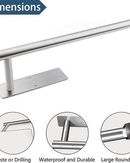 1pc Stainless SteelPaper Towel Holder for Kitchen, Adhesive Under Cabinet Paper Towel Roll Rack for Bathroom Towel