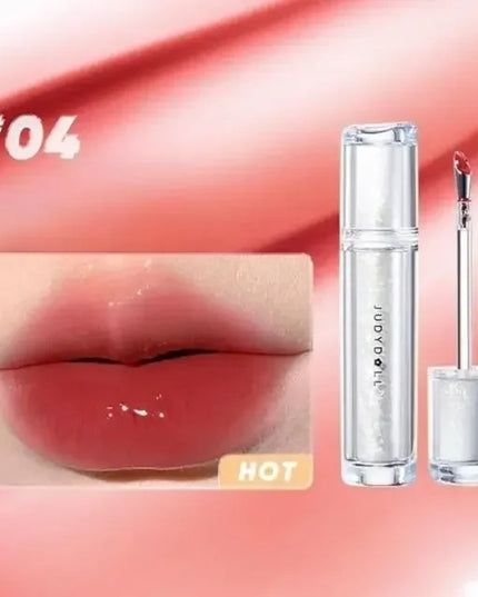 Judydoll Ice Iron Lip Glaze Lipsticks Non-Stick Cups Mirror Shine Watery Lip Lotion Metal Brush Head Makeup Cosmetics