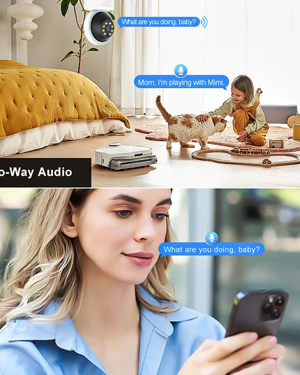 2MP Wireless Mini WiFi IP Camera For Home Surveillance Camera Auto Tracking Indoor Wireless Security CCTV Camera Baby Monitor