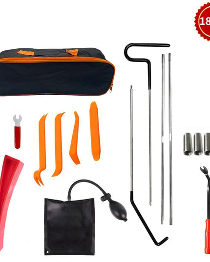 PWS Auto Tool Kit Door Open Grabber Lockout Lock Pick Set Long Range Reach Hooking Key Lost In Truck Air Wedge Bag Pump Car Tool
