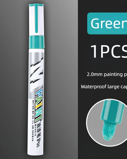 Car paint scratches repair brush pen waterproof water paint marker pen car tire tread care automotive  black white red silver