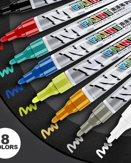 Car paint scratches repair brush pen waterproof water paint marker pen car tire tread care automotive  black white red silver