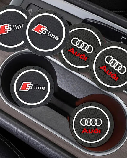 Car Coaster Water Cup Bottle Holder Anti-slip Pad Mat Silica Gel Waterproof For Audi A1 A2 A3 A4 A5 A6 A7 A8 Q1 Q2 Q3 Q4 Q5 Q6 S