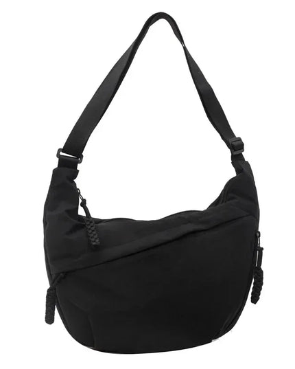 Trendy Women's Soft Cloth Shoulder Bag Solid Color Student Casual Style Big Handbags Crossbody Bags for Women Shoulder Hobos Bag