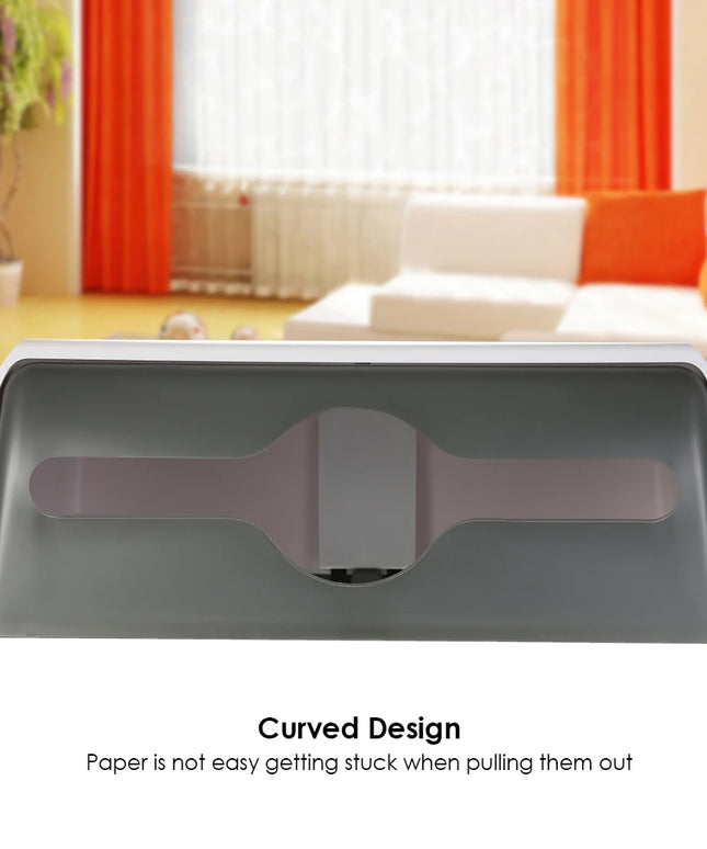 ABS Material Rectangular Wall-mounted Bathroom Tissue Dispenser Tissue Box Holder Home Car Organizer for Multifold Paper Towels