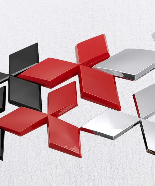 ABS Car Front Grill Emblem Rear Trunk Badge Sticker for Mitsubishi Outlander Ralliart Lancer ASX Pajero Delica EVO Colt Triton