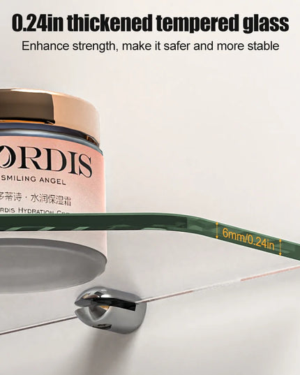 Glass Corner Shelf Glass Shelf Bathroom Clamp Holder Hardware Glass Rack for Storing Shower Gel and Cosmetics Shower Rack