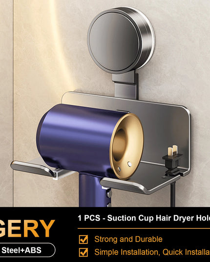 Hair Dryer Holder Wall Dryer Cradle Straightener Stand Hairdryer Organizer Box Toilet Blower Holder Shelf Bathroom Accessories